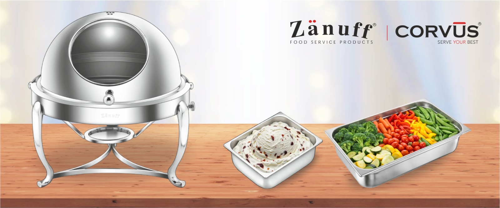 Professional catering setup for wedding season using Zanuff equipment